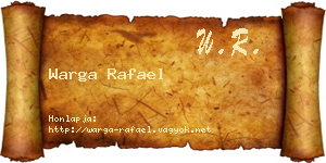 Warga Rafael névjegykártya